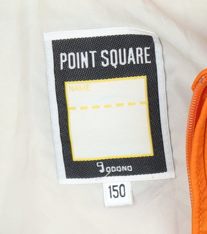 Point Square Boys Orange Hooded Puffer Jacket, 11 Years