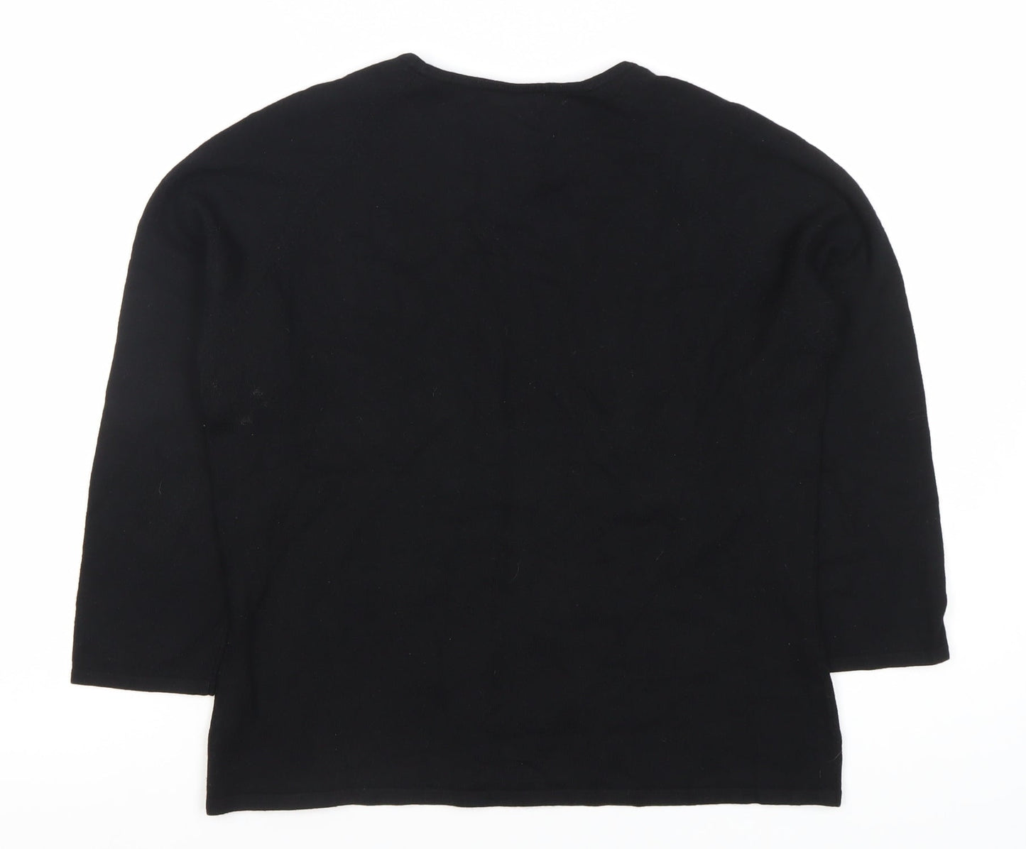 Womens UK Size 14 Marks and Spencer Black Basic T-Shirt