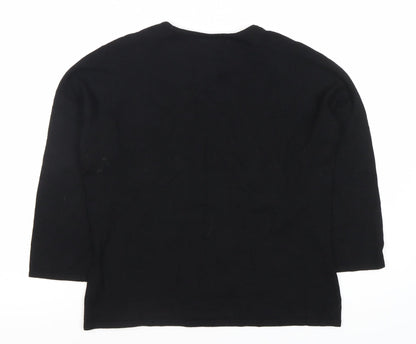 Womens UK Size 14 Marks and Spencer Black Basic T-Shirt