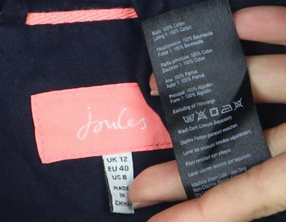 Joules Women's Navy Blue Anorak Jacket Size 12