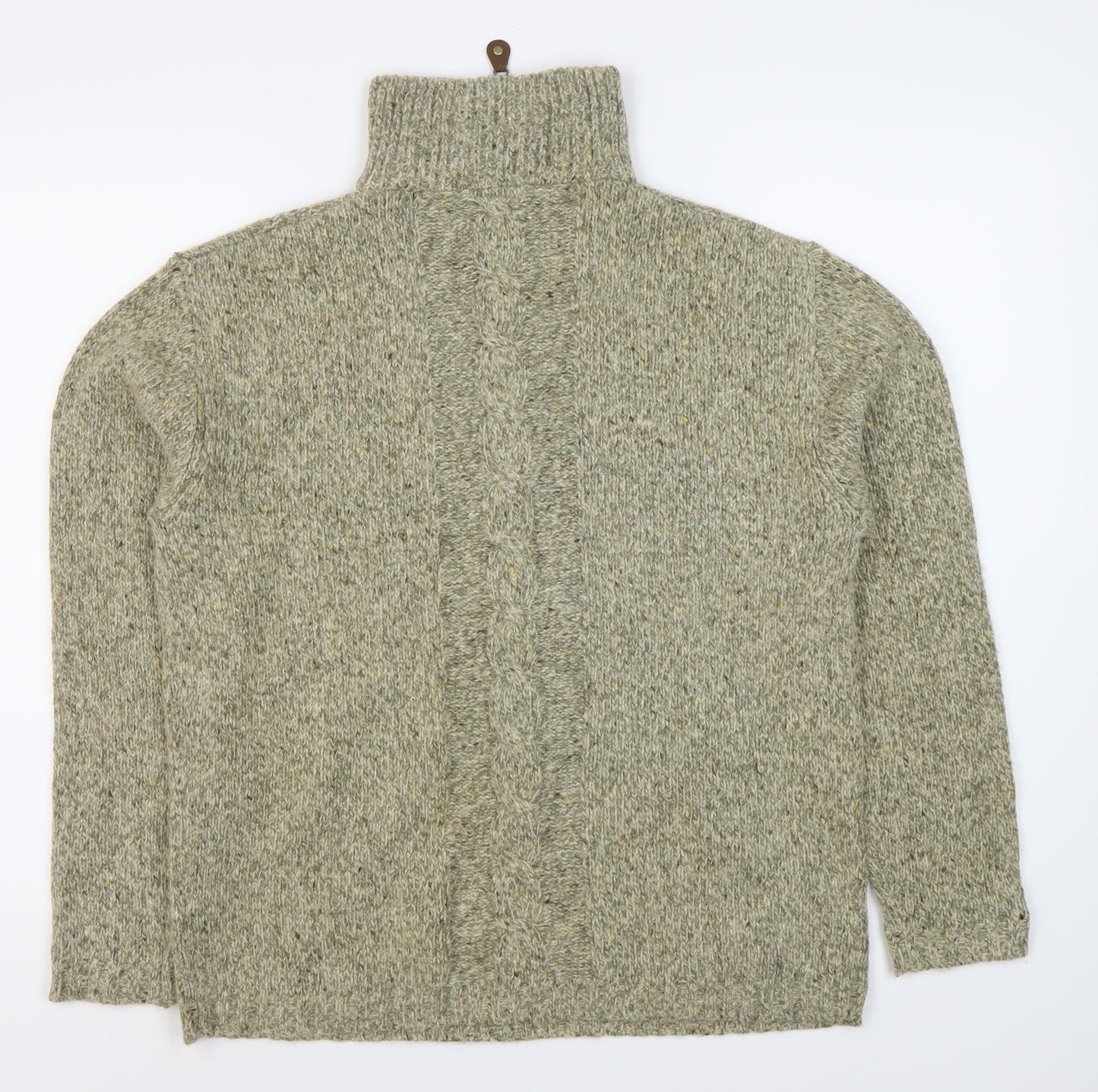 Country Blue Women's Grey Full Zip Cable-Knit Jumper XL
