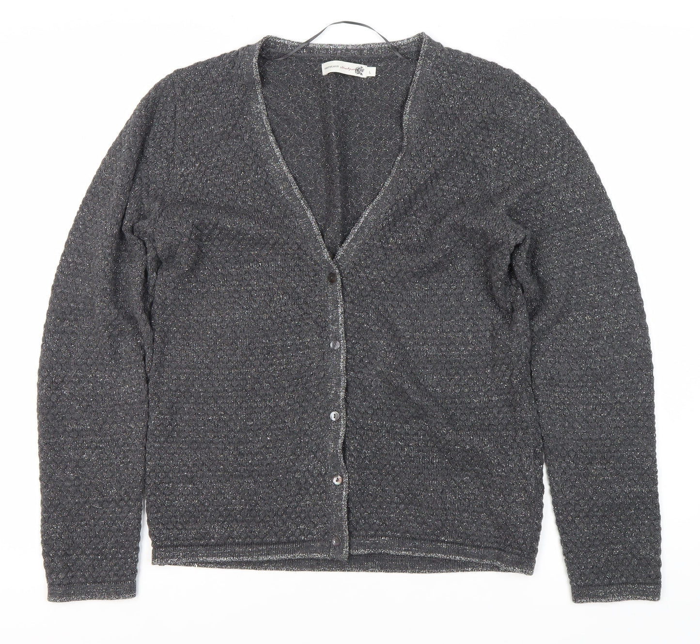 Knitwear by Jackpot Women's Grey Cardigan Size L
