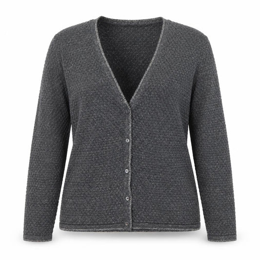 Knitwear by Jackpot Women's Grey Cardigan Size L