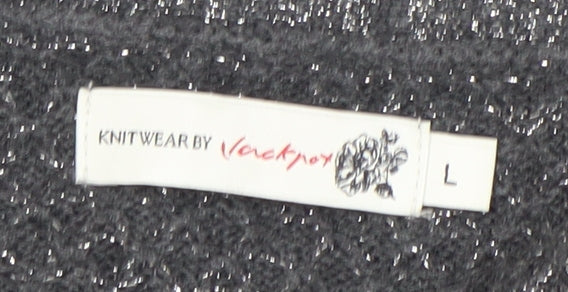 Knitwear by Jackpot Women's Grey Cardigan Size L