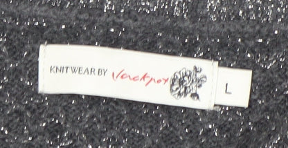 Knitwear by Jackpot Women's Grey Cardigan Size L