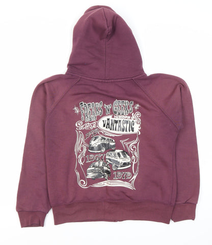 Lady Fit Purple Full Zip Hoodie - Women M/L