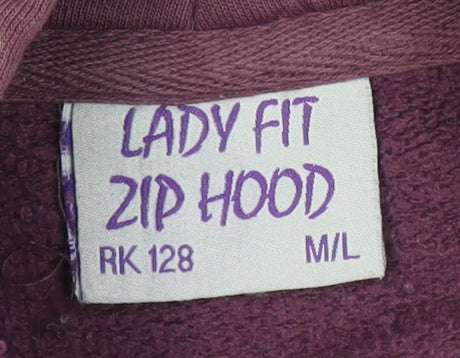 Lady Fit Purple Full Zip Hoodie - Women M/L