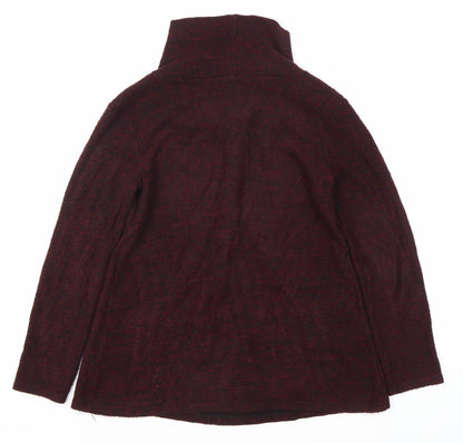 Luca Vanucci Women's Red High Neck Jumper - Size S