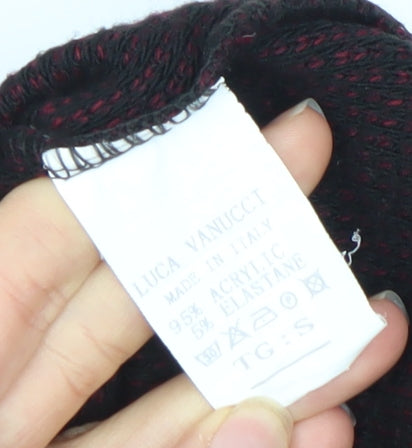 Luca Vanucci Women's Red High Neck Jumper - Size S