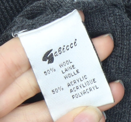 Gabicci Men's Grey V-Neck Pullover Jumper Size S