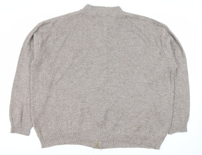 Bellisimo Men's Beige Full Zip Jumper 3XL