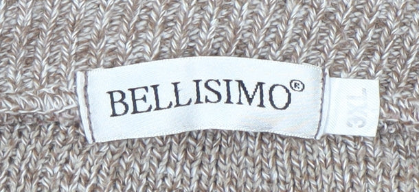Bellisimo Men's Beige Full Zip Jumper 3XL