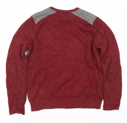 John Partridge Men's Red Knit Pullover Jumper M