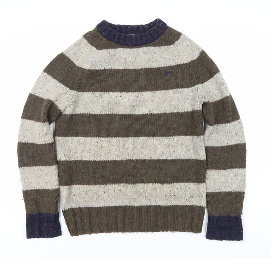 John Partridge Men's Multicoloured Stripe Jumper M
