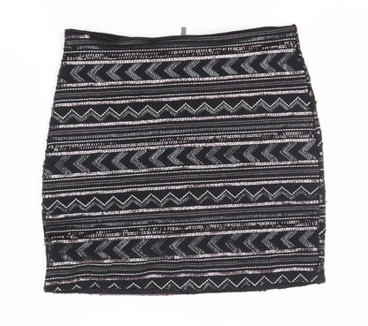 New Look Women's Black Sequin Skirt Size 6