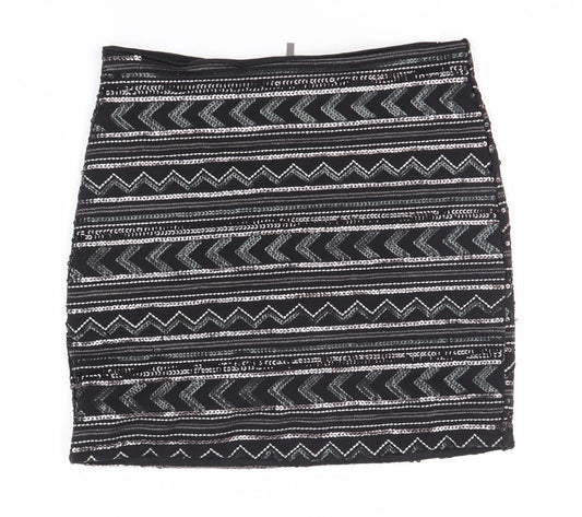 New Look Women's Black Sequin Skirt Size 6