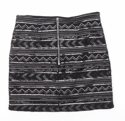 New Look Women's Black Sequin Skirt Size 6