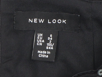 New Look Women's Black Sequin Skirt Size 6