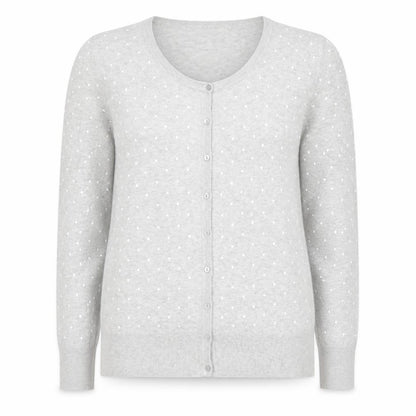Womens UK Size M C&A Grey Cardigan Jumper