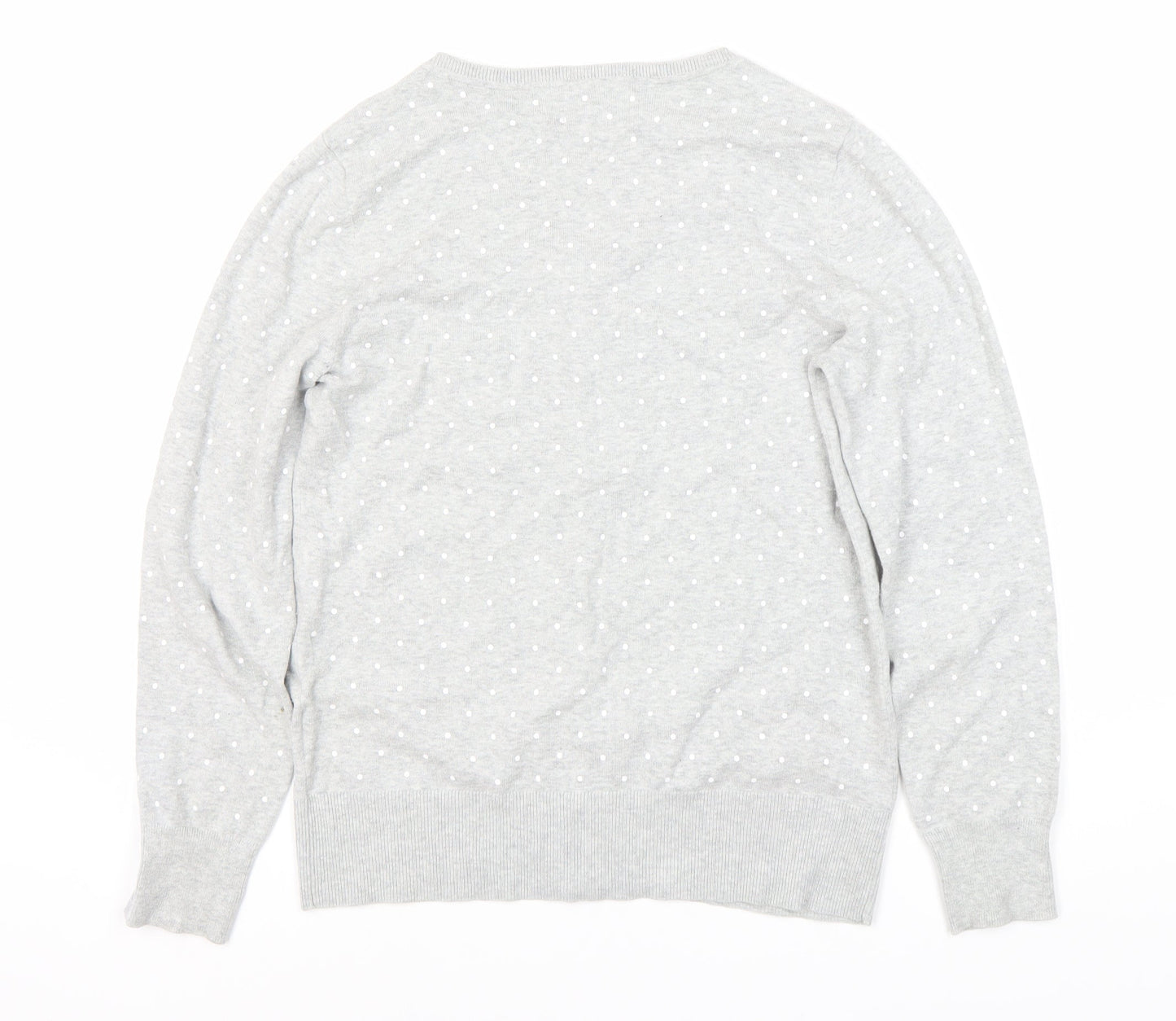 Womens UK Size M C&A Grey Cardigan Jumper