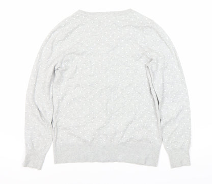 Womens UK Size M C&A Grey Cardigan Jumper