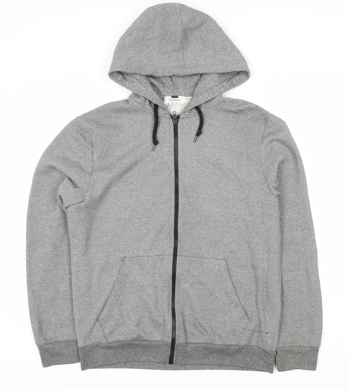 Topman Grey Full Zip Hoodie - Size S