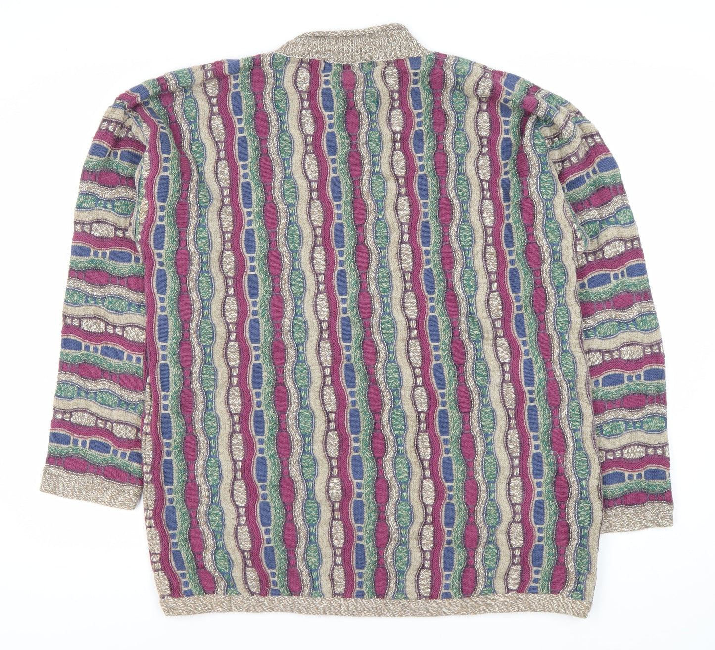 Fairway Outfitters Multicoloured Geometric Knit Jumper L