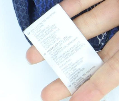 Racing Green Men's M Blue Striped Cotton T-Shirt