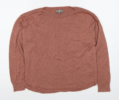 Womens UK Size M Oasis Brown Pullover Jumper