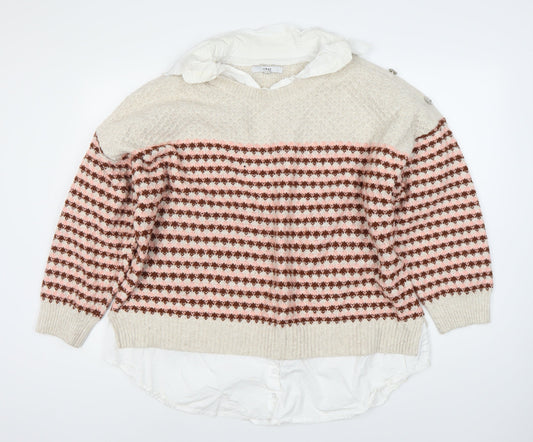 Womens UK Size XL NEXT Beige Pullover Jumper