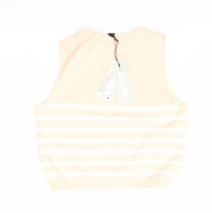 Womens UK Size L Lipsy London Beige Basic Tank
