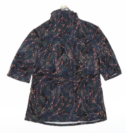 Womens UK Size 12 Apricot Multicoloured Basic Blouse
