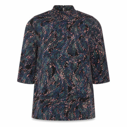 Womens UK Size 12 Apricot Multicoloured Basic Blouse
