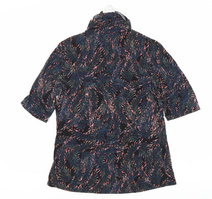 Womens UK Size 12 Apricot Multicoloured Basic Blouse