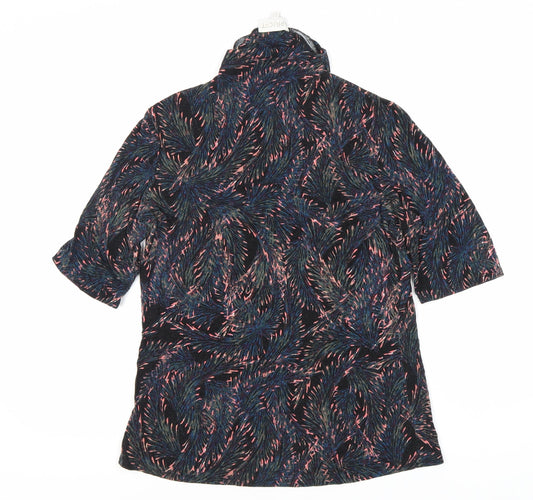 Womens UK Size 12 Apricot Multicoloured Basic Blouse