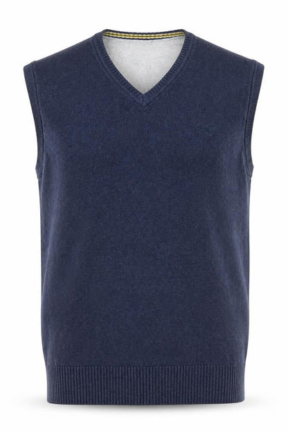 Mens UK Size M Wolsey Blue Vest Jumper