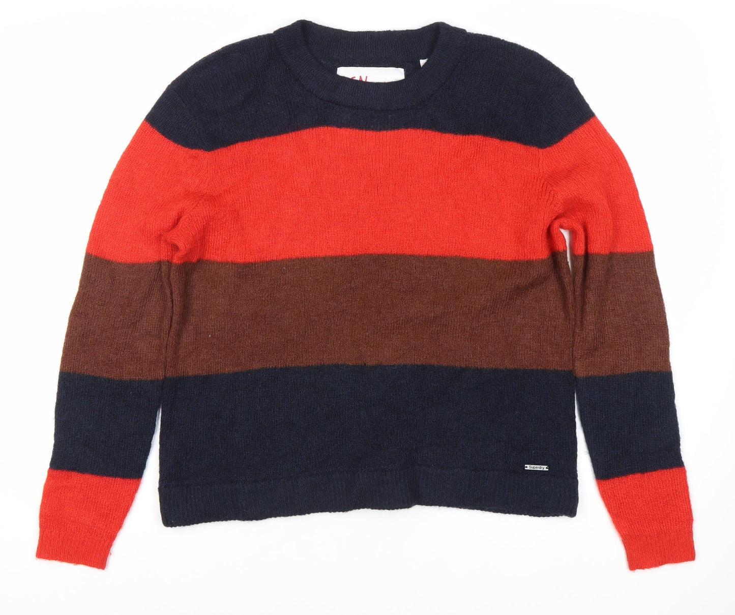 Superdry Men's Multicoloured Striped Pullover Jumper M