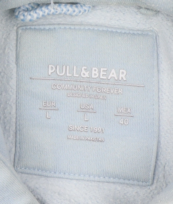 Unisex Adults UK Size 12 Pull&Bear Blue Pullover Hoodie