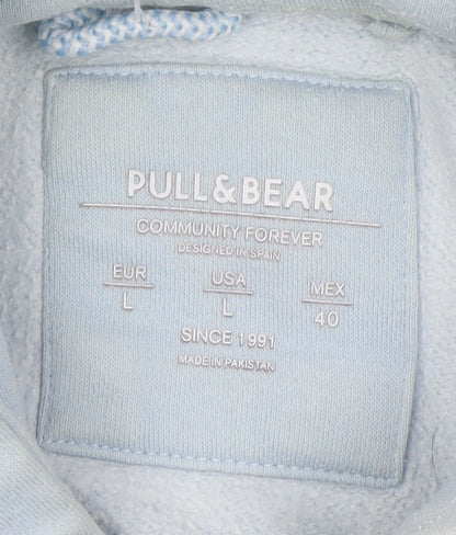 Unisex Adults UK Size 12 Pull&Bear Blue Pullover Hoodie