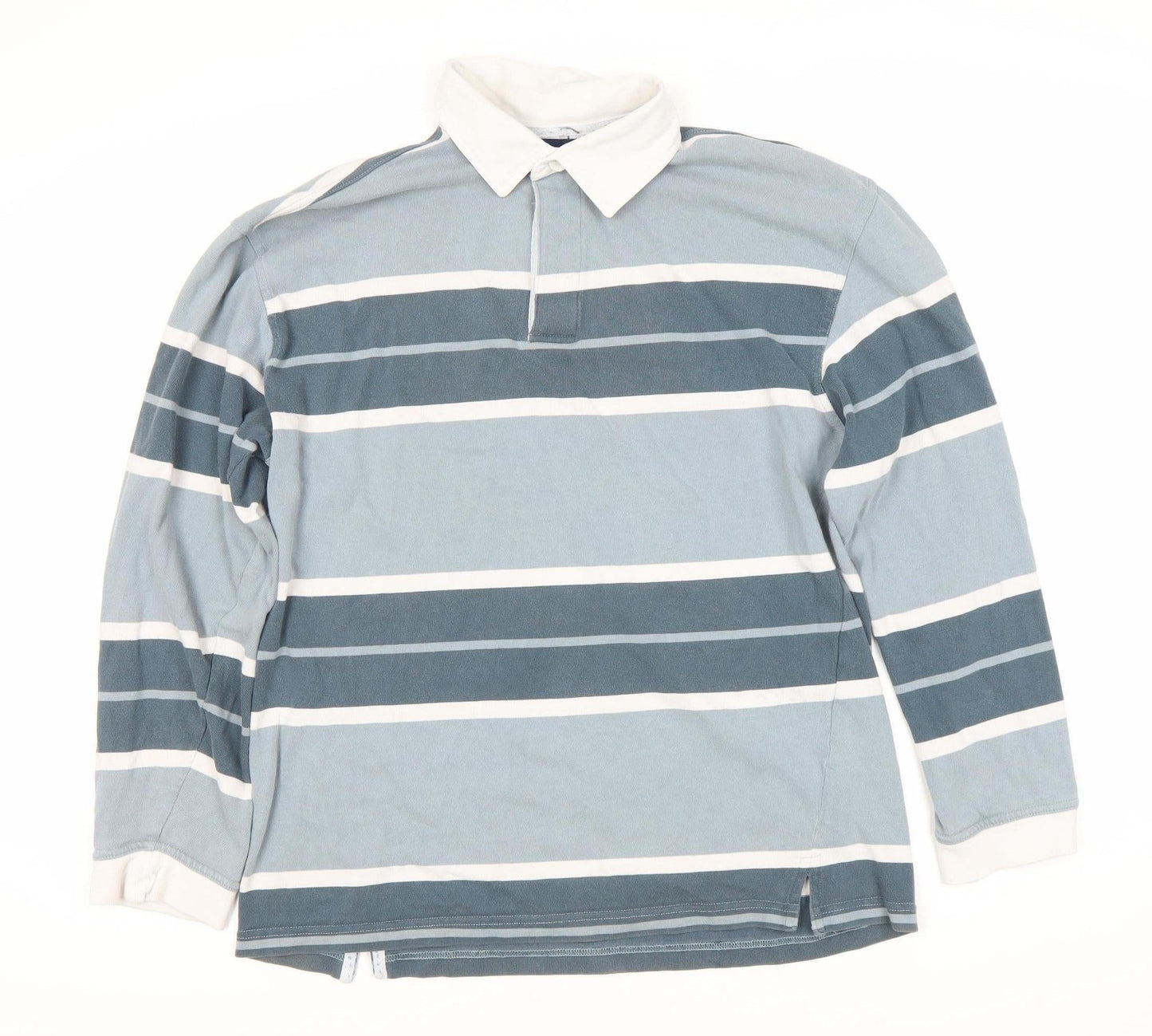 Springfield Men's Multicoloured Striped Cotton Polo, M