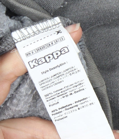 Mens UK Size M Kappa Grey Pullover Hoodie