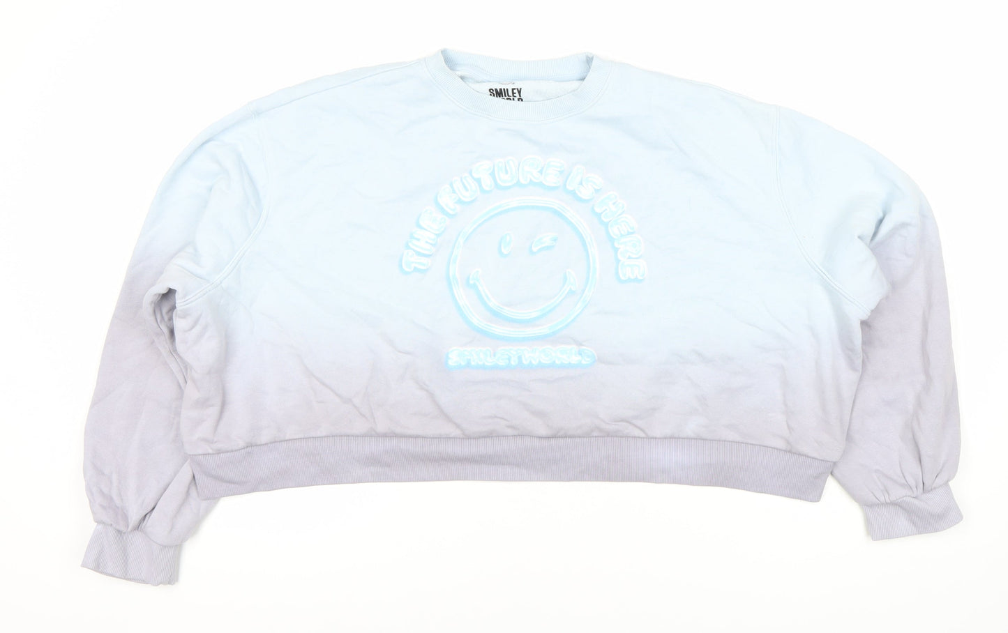 Marks and Spencer Girls Blue Smiley World Sweatshirt 13-14 Years