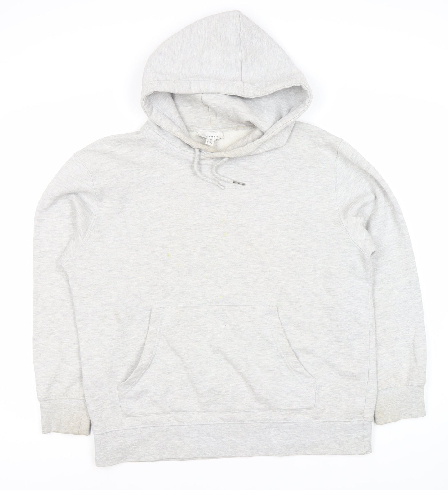 Topshop Grey Unisex Hoodie S Pullover Fleece