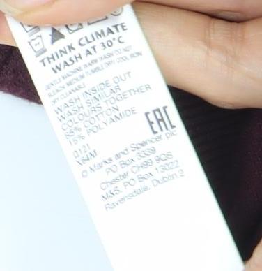 Marks & Spencer Men's Burgundy Striped Polo M