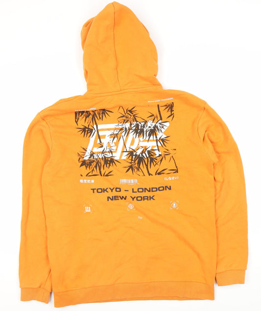 Superdry Men's Orange Hoodie S Pullover with Graphic