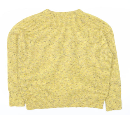 Bik Bok Women's Yellow Wool Blend XL Pullover