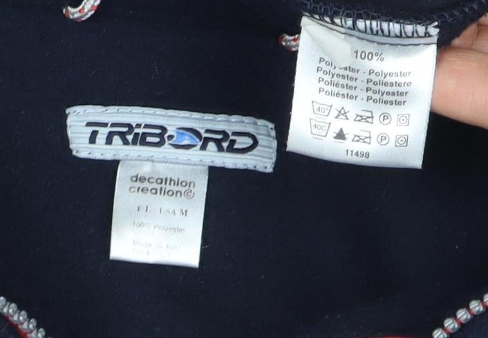 Tribord Men's Blue Full Zip Fleece Hoodie M
