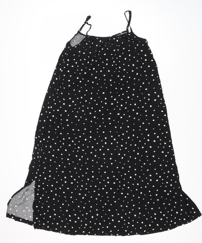 Marks and Spencer Women's Black Polka Dot Dress Size 8