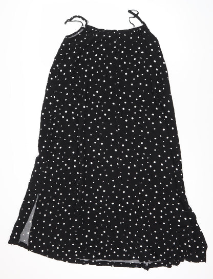 Marks and Spencer Women's Black Polka Dot Dress Size 8