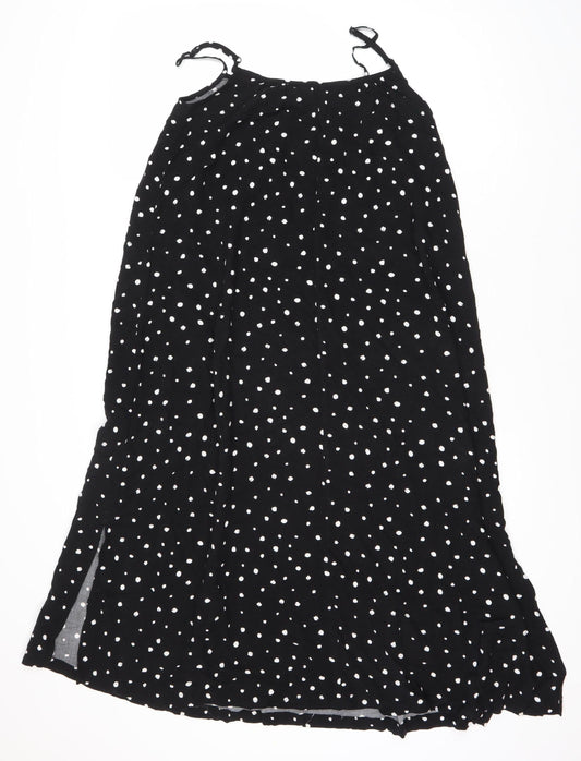 Marks and Spencer Women's Black Polka Dot Dress Size 8